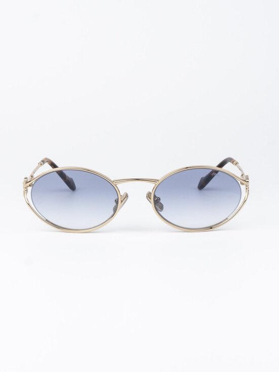 Miu Miu Women Sunglasses LOGO Pale Gold Blue Gradient Clear Oval MU52YS ZVN80O main image 10